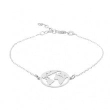 Load image into Gallery viewer, World Map Bracelets For Women Travel Jewellery Rose Gold Chain Friendship Sister Gifts Globe Bracelet Femme BFF